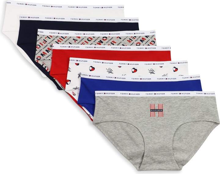 Tommy Hilfiger womens Classic Cotton Logoband Panties 7 Pack