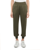 Thumbnail for your product : Theory Ribbed Waistband Silk Jogger Pants