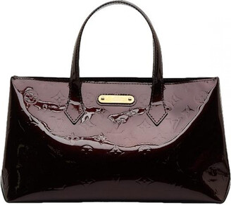 Louis Vuitton Wilshire Purple Patent Leather Handbag (Pre-Owned)