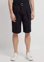 Thumbnail for your product : Emporio Armani Garment-Dyed Stretch Cotton Bermuda Shorts
