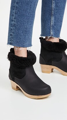 NO.6 STORE Pull On Shearling Mid Heel Boots