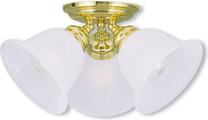 Livex Lighting Livex Essex 3-Light Polished Brass Ceiling Mount