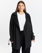 Thumbnail for your product : Atmos & Here Atmos&Here Curvy - Women's Black Jackets - Brae Mid Length Trench Jacket - Size 26 at The Iconic