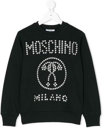Moschino Kids logo patch sweatshirt