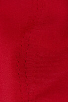 Thumbnail for your product : Alexander McQueen Off-the-shoulder Stretch-knit Top - Red