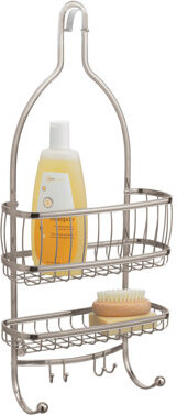 InterDesign iDesign Metal Extra-Wide Hanging Shower Caddy, The York Collection – 10" x 4" x 22"