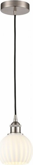 Innovations Lighting InnovationsLightingWhiteVenetian1-LightPendantinBrushedSatinNickel