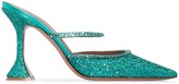 Thumbnail for your product : Amina Muaddi Gilda 95 glitter mules