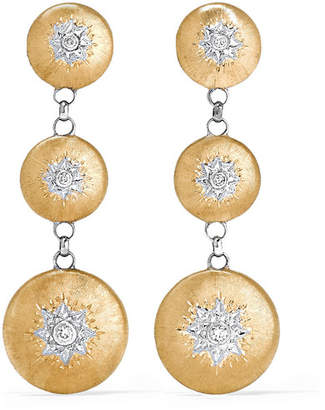 Buccellati Macri 18-karat Yellow And White Gold Diamond Earrings