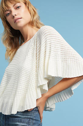 Knitted & Knotted Pointelle Stitched Poncho