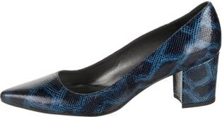 Stuart Weitzman Embossed Leather Printed Pumps
