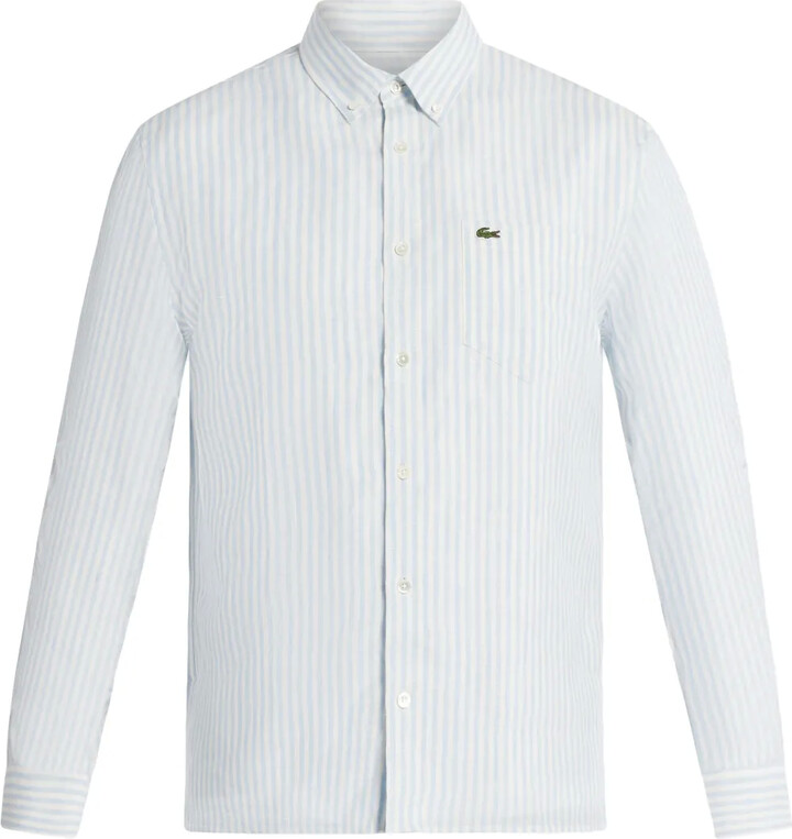 Lacoste Logo-Appliqué Striped Shirt