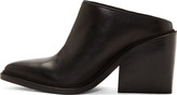 Thumbnail for your product : Helmut Lang Black Leather Schist Mules