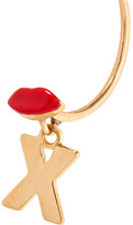 Thumbnail for your product : Delfina Delettrez Abc 18-karat Gold, Pearl And Enamel Earring