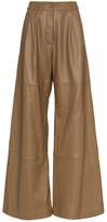 Thumbnail for your product : Zimmermann High-Waist Wide Leg Leather Trousers