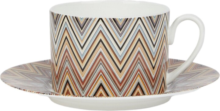 Missoni Home Zigzag Jarris Set Of 6 Tea Cups & Saucers