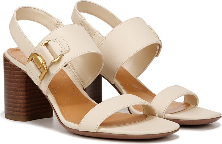 Franco Sarto Womens Omyrah Ivory White Faux Leather 7 Medium