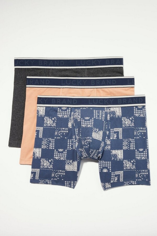 Lucky Brand 3 Pack Cotton Viscose Boxer Briefs - ShopStyle