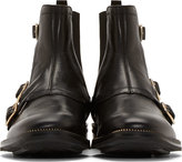 Thumbnail for your product : Alexander McQueen Black Leather Monk Strap Boots