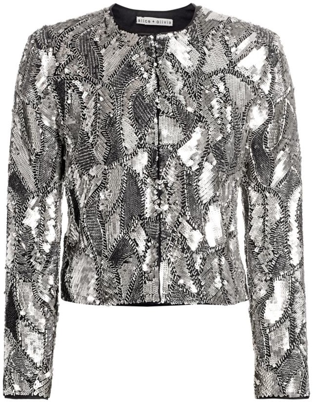 Alice + Olivia Kidman Embellished Sequin Jacket - ShopStyle