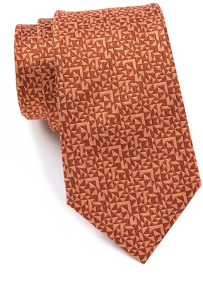 T.M.Lewin Silk Abstract Triangles Tie