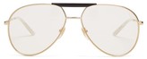 Thumbnail for your product : Gucci Eyewear Aviator-frame Glasses - Gold