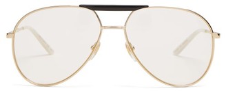 Gucci Eyewear Aviator-frame Glasses - Gold
