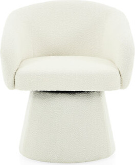 Corrigan Studio Boucle 360° Swivel Accent Chair For Versatile Use In Bedroom, Living Room Or Office With Base And Comfortable Seat Design Modern Frame Shape