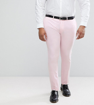 ASOS DESIGN PLUS Super Skinny Smart Pants In Pale Pink