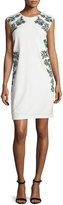Thumbnail for your product : Laundry by Shelli Segal Cap-Sleeve Floral-Embroidered Dress, Warm White