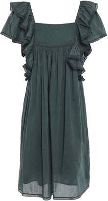 Sea Bettina Ruffled Lace-trimmed Cotton Mini Dress