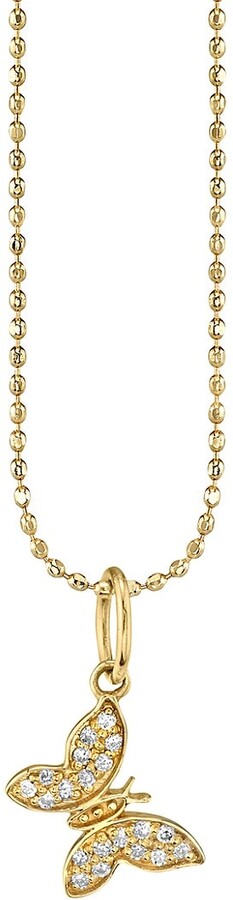 Pave Diamond Bead Necklace | Shop the world's largest collection of fashion  | ShopStyle