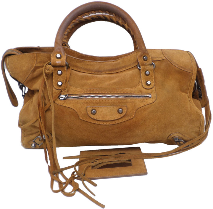 Balenciaga City Camel Suede Handbags - ShopStyle Bags