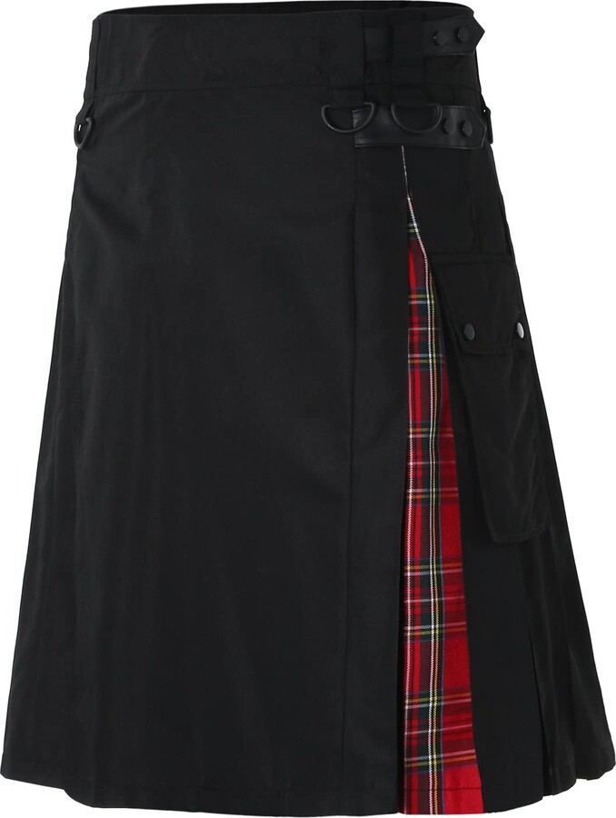 Schottischer Kilt Herren Tartan Utility - Traditioneller Karo Rock