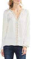 Thumbnail for your product : Vince Camuto Estate Jewel Rumple Studded Long-Sleeve Blouse