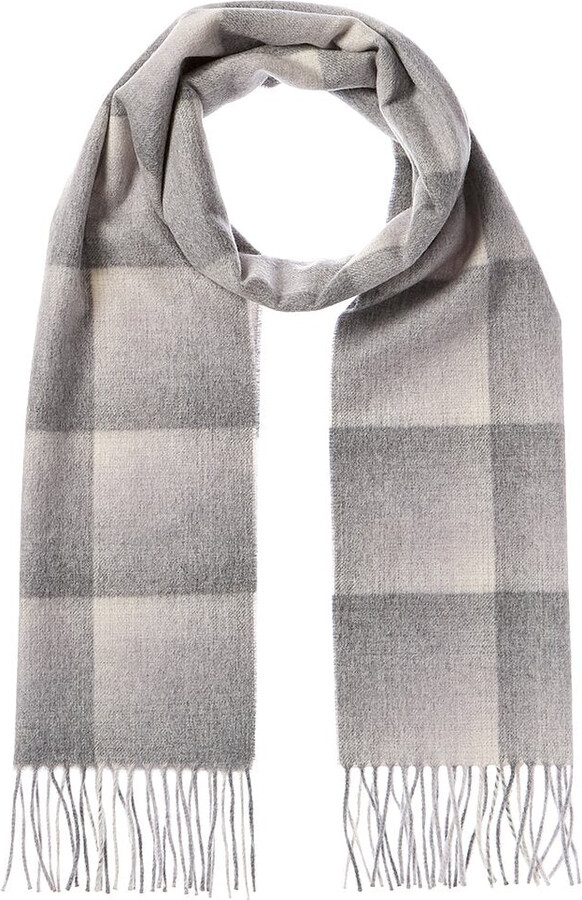 Amicale Cashmere Ombre Grid Cashmere Scarf
