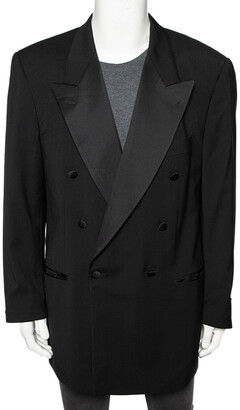 Boss By Hugo Boss Black Wool Double Breasted Tuxedo XXXL - ShopStyle Suits