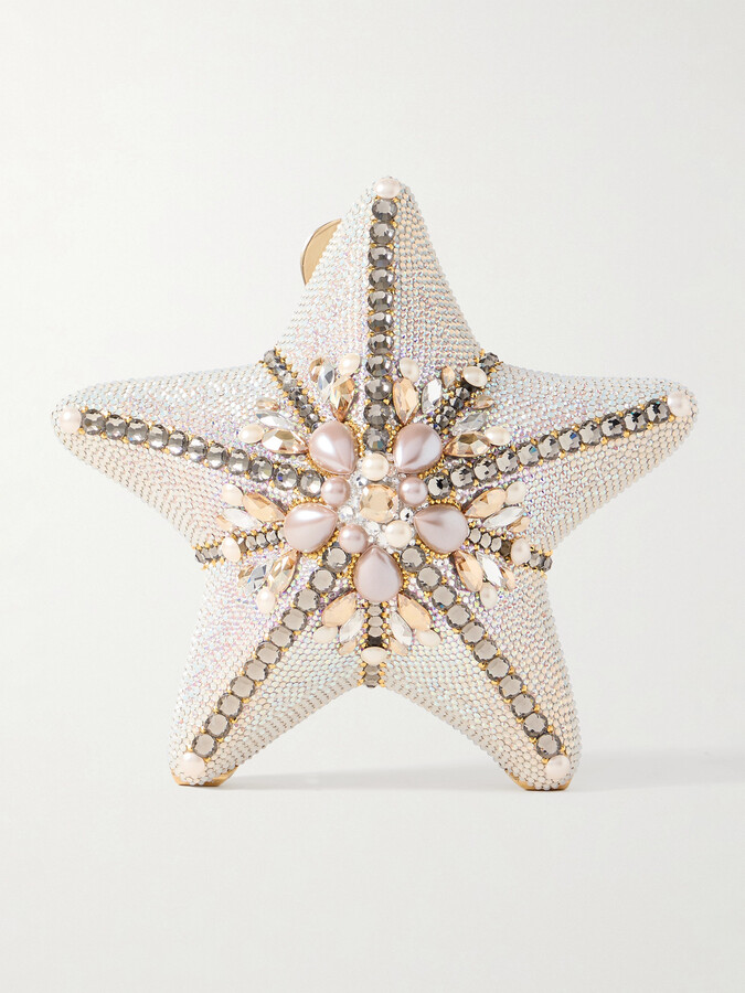 Judith Leiber Astro Starfish Embellished Gold-tone Clutch - One size