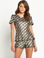 Thumbnail for your product : Rare Dog Tooth Metallic Playsuit