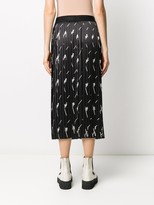 Thumbnail for your product : HUGO BOSS Slogan Pleated Midi Skirt