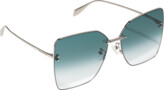 Thumbnail for your product : Alexander McQueen Oversized Square Metal Sunglasses