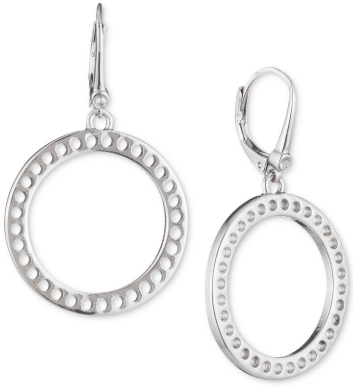 DKNY Perforated Open Circle Drop Earrings, Created for Macy's - ShopStyle
