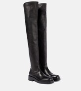 Thumbnail for your product : Ann Demeulemeester Leather over-the-knee boots