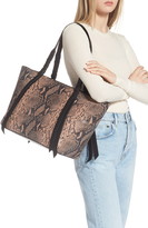 Thumbnail for your product : AllSaints Small Kepi Snake Embossed Leather East/West Tote