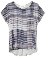 Thumbnail for your product : Two by Vince Camuto Printed Mixed-media Tee