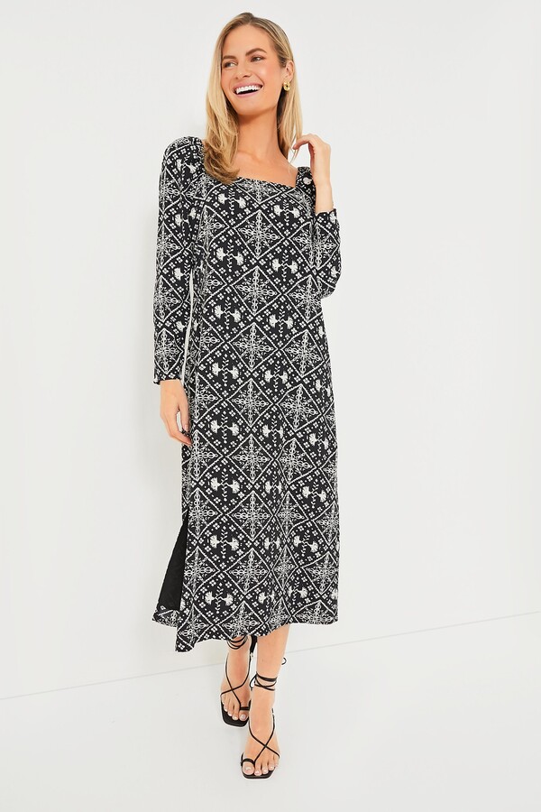 Hyacinth House Square Neck Sabrina Midi Dress - ShopStyle