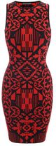 Thumbnail for your product : Alexander McQueen Patchwork Jacquard Knit Halter Mini Dress