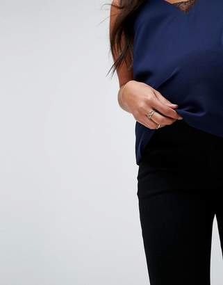 ASOS Maternity Design Maternity 'sculpt Me' Premium Jeans In Clean Black With Under The Bump Waistband