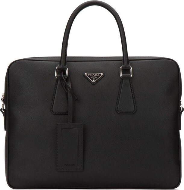 Prada Saffiano leather briefcase - ShopStyle