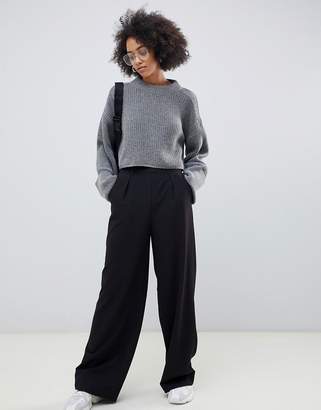 ASOS Design The Wide Leg Trousers With Pleat Detail